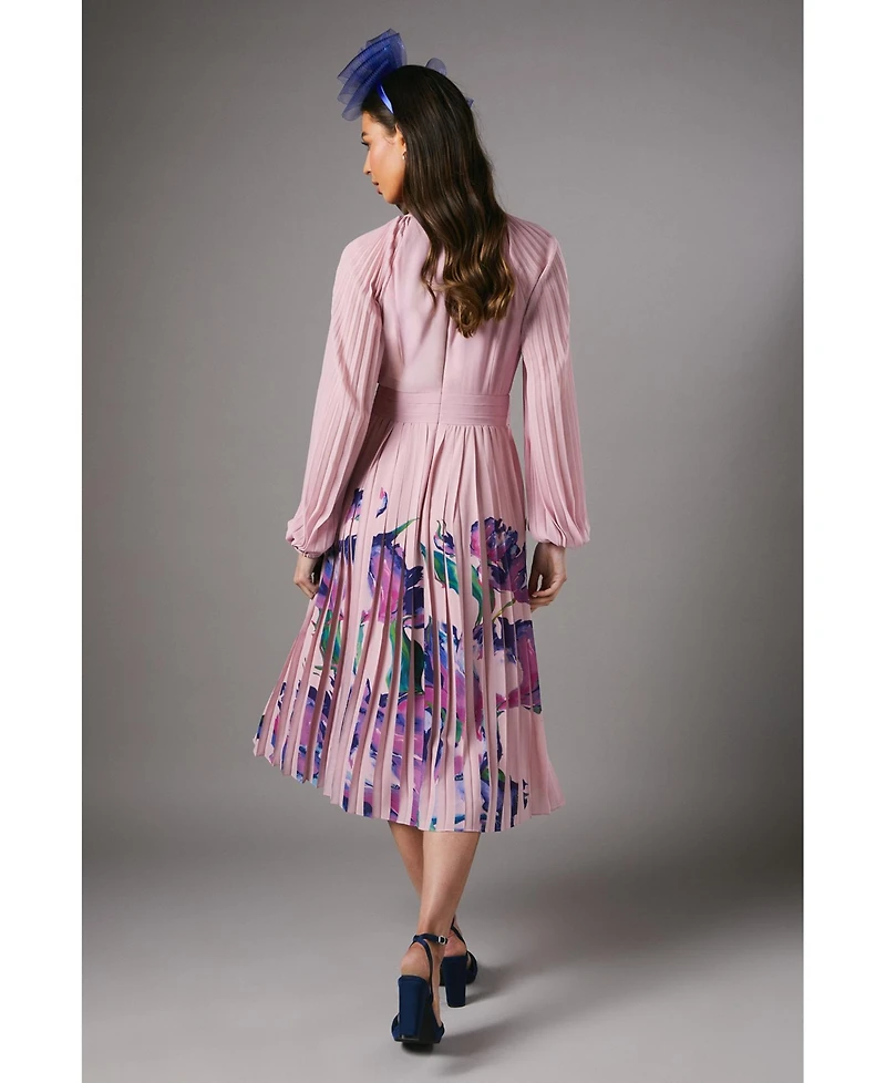 Coast Women's Placement Print Pleat Dress