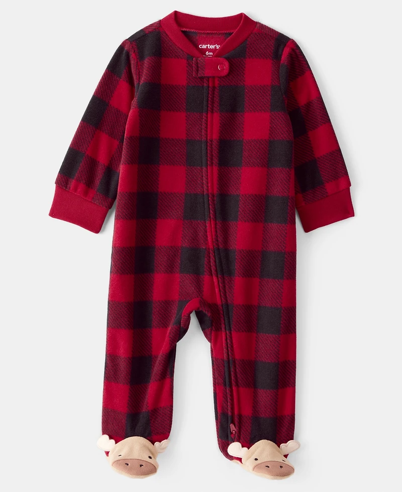 Carter's Baby Boys Reindeer Zip-Up Sleep and Play Coverall