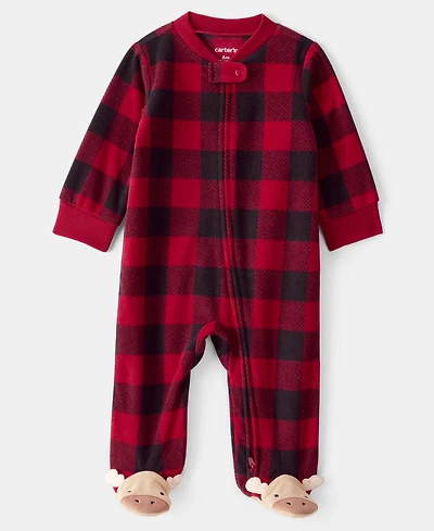 Carter's Baby Boys Reindeer Zip-Up Sleep and Play Coverall