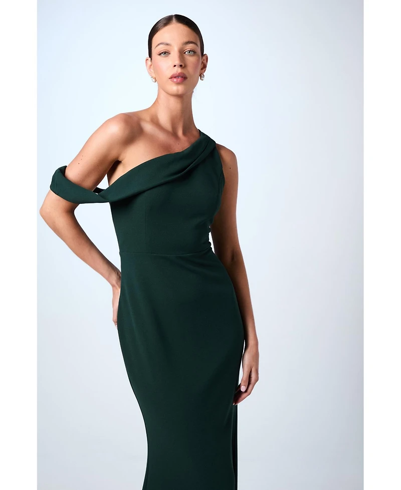 Coast Women's Scuba Crepe Black Tie Dress