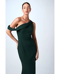 Coast Women's Scuba Crepe Black Tie Dress