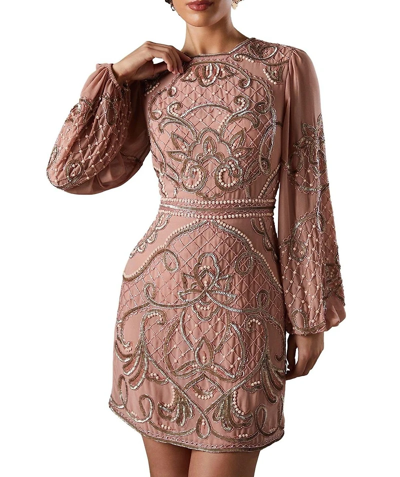 Coast Women's Muse Chiffon Embellished Mini Dress
