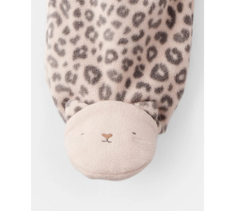 Carter's Baby Girls Leopard Print Long Sleeves Sleep and Play Pajamas