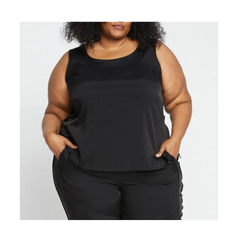 Universal Standard Womens Plus Cooling Stretch Cupro Tank