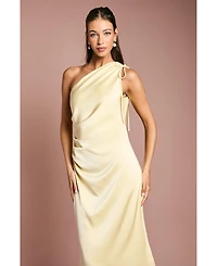 Oasis Women's One Shoulder Satin Bridesmaids Dress