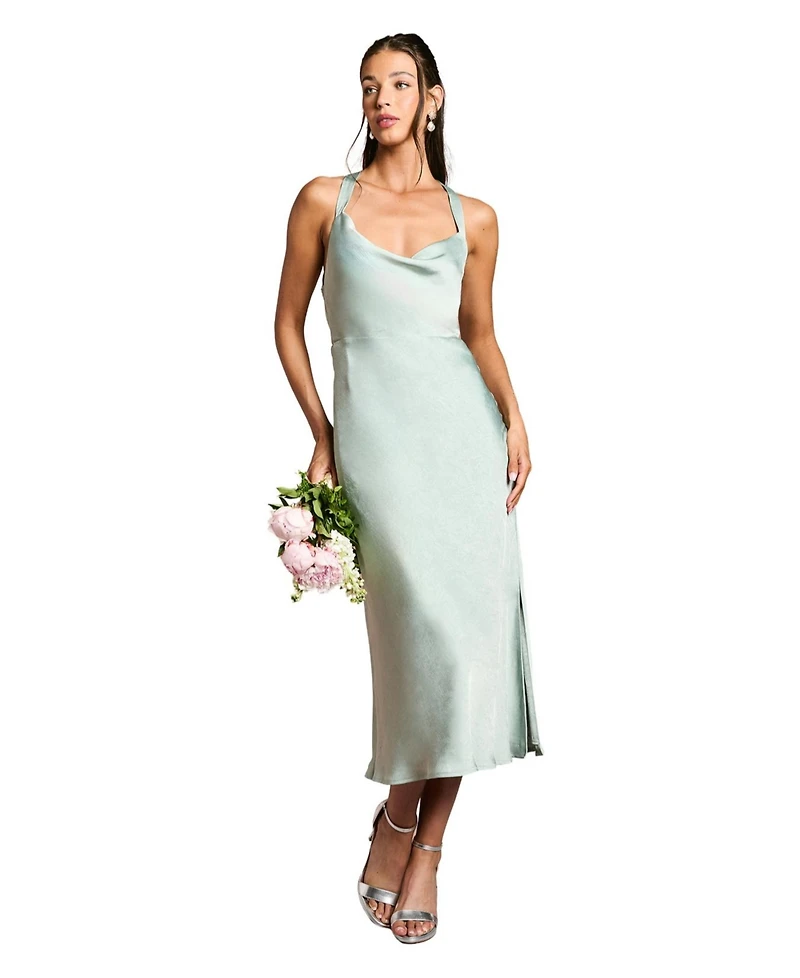 Oasis Women's Satin Bridesmaids Dress