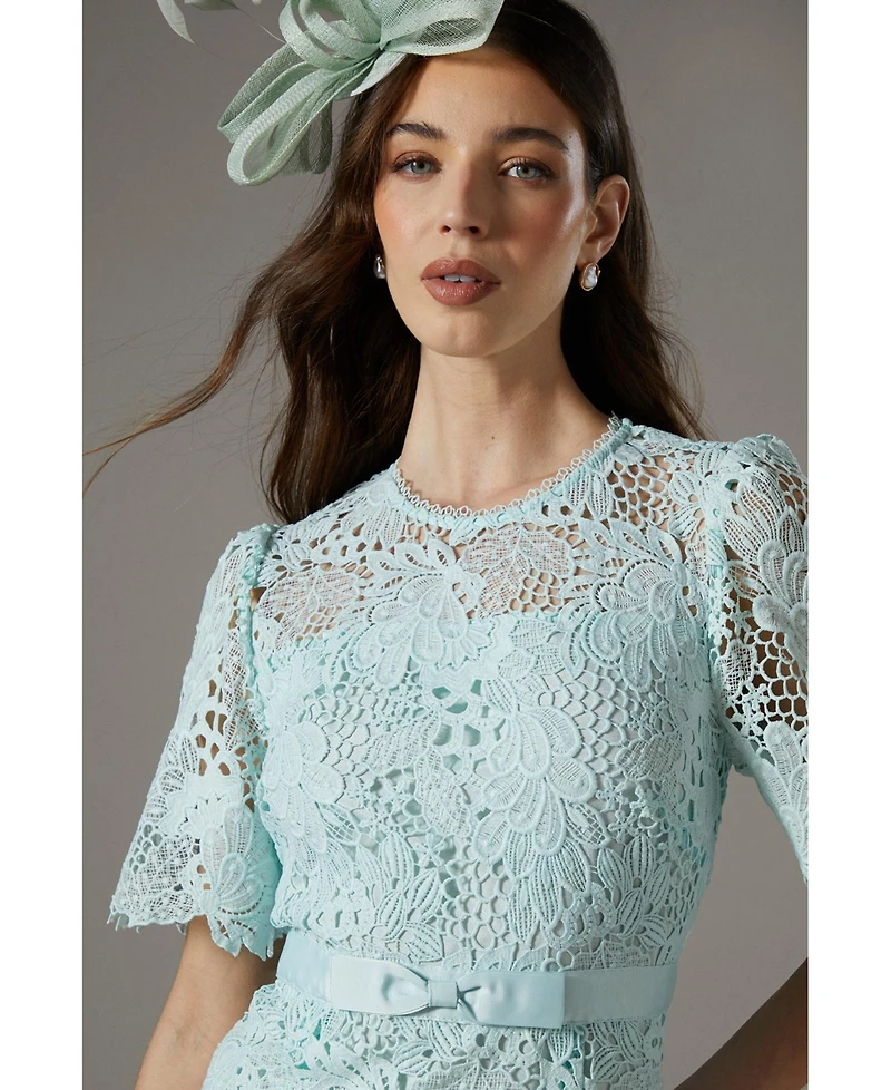Coast Women's Lace Bow Belt Midi Dress