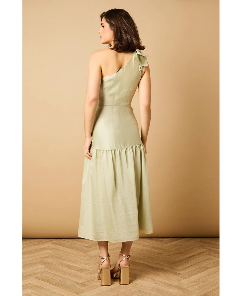 Oasis Bow Shoulder Detail Midi Dress