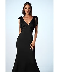 Coast Women's Satin Tie Shoulder Maxi Bridesmaid Dress