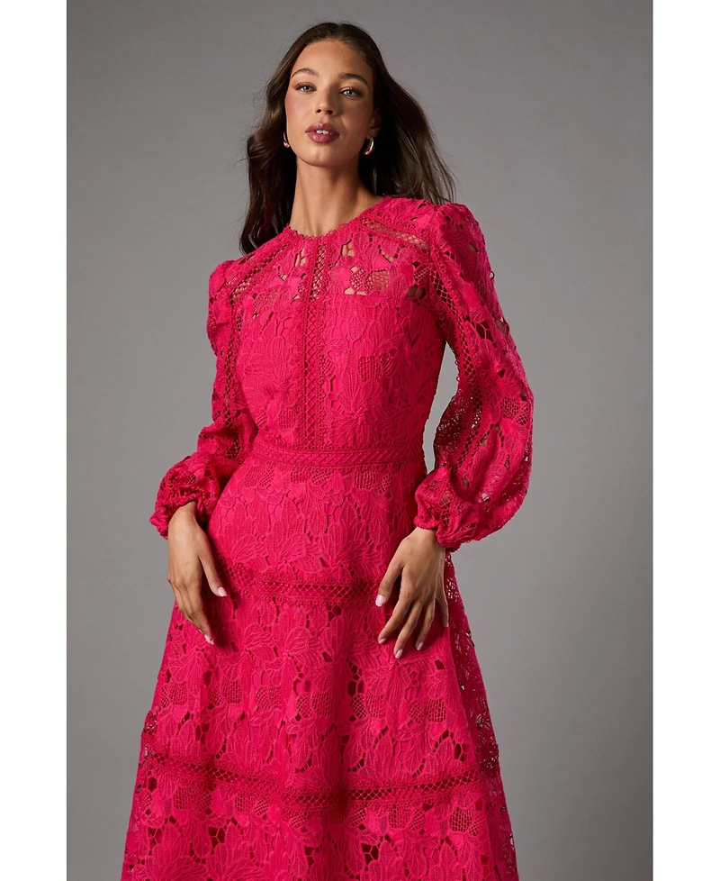Coast Women's Lace Panelled Long Sleeve Dress
