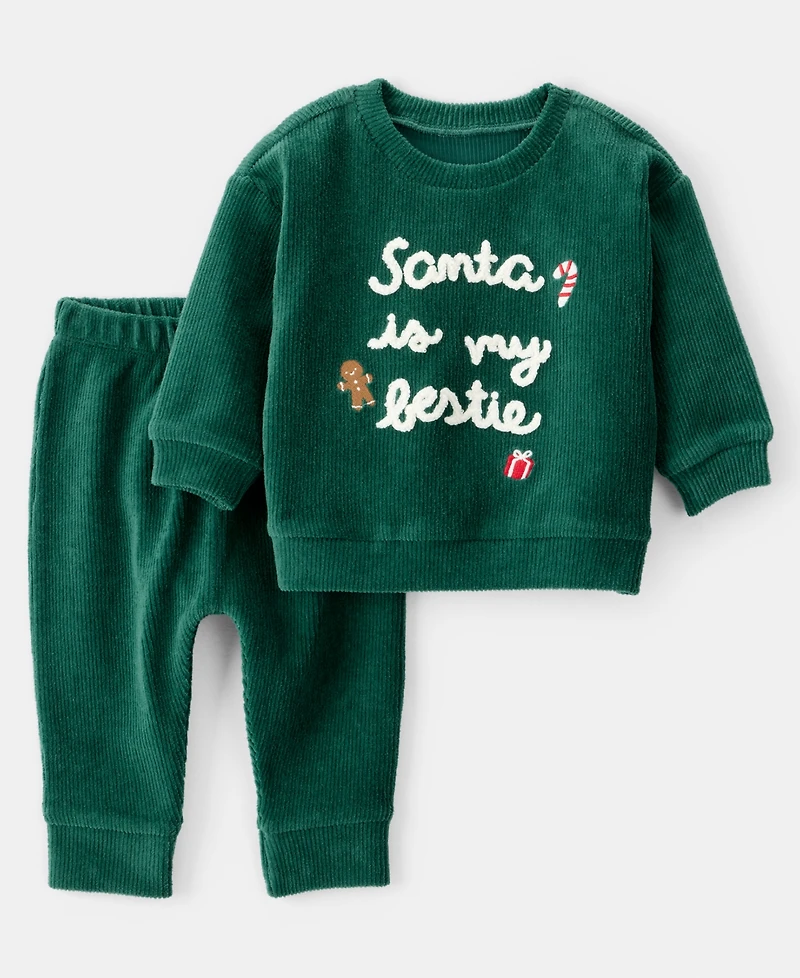 Carter's Baby Boys or Girls Long Sleeve T-Shirt and Pants, 2-Piece Set
