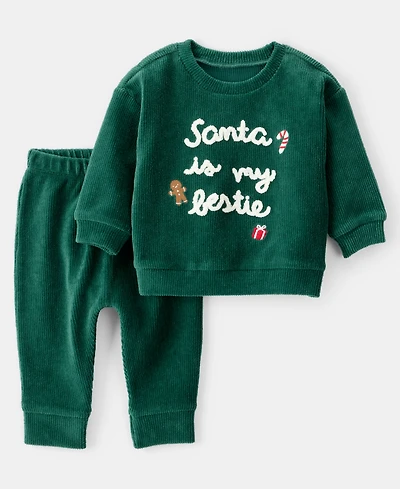 Carter's Baby Boys or Girls Long Sleeve T-Shirt and Pants, 2-Piece Set