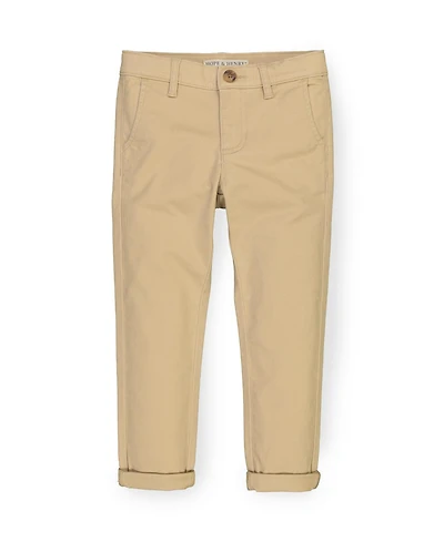 Hope & Henry Little and Big Boys' Organic Skinny Stretch Twill Chino Pant