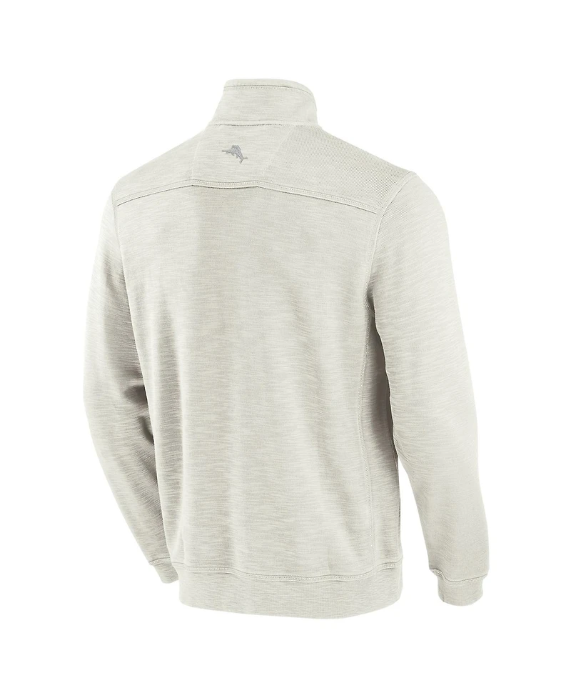 Tommy Bahama Men's White Texas A&M Aggies Sport Tobago Bay Tri-Blend Quarter-Zip Pullover Sweatshirt