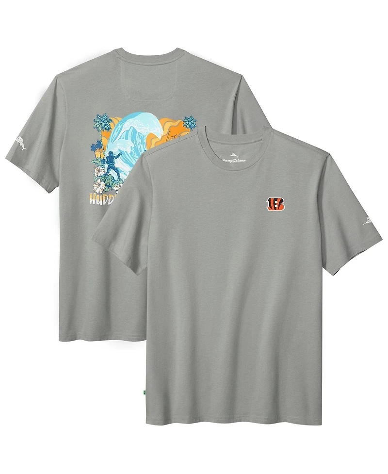 Tommy Bahama Men's Gray Cincinnati Bengals Huddle Hang Tens T-Shirt