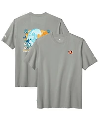 Tommy Bahama Men's Gray Cincinnati Bengals Huddle Hang Tens T-Shirt