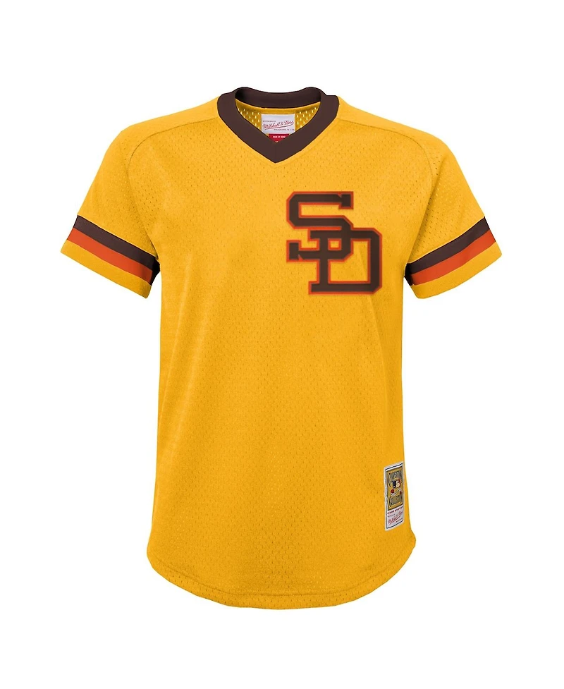 Mitchell & Ness Big Boys and Girls Tony Gwynn Gold San Diego Padres Cooperstown Collection Mesh Batting Practice Jersey