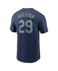 Nike Men's Cal Raleigh Navy Seattle Mariners Fuse Name Number T-Shirt