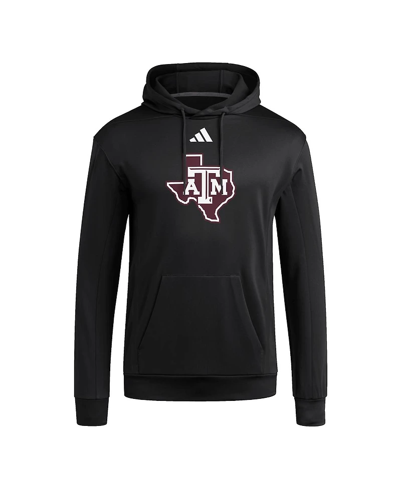 Adidas Men's Black Texas A M Aggies Locker Logo Fleece Pullover Hoodie