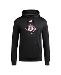 Adidas Men's Black Texas A M Aggies Locker Logo Fleece Pullover Hoodie