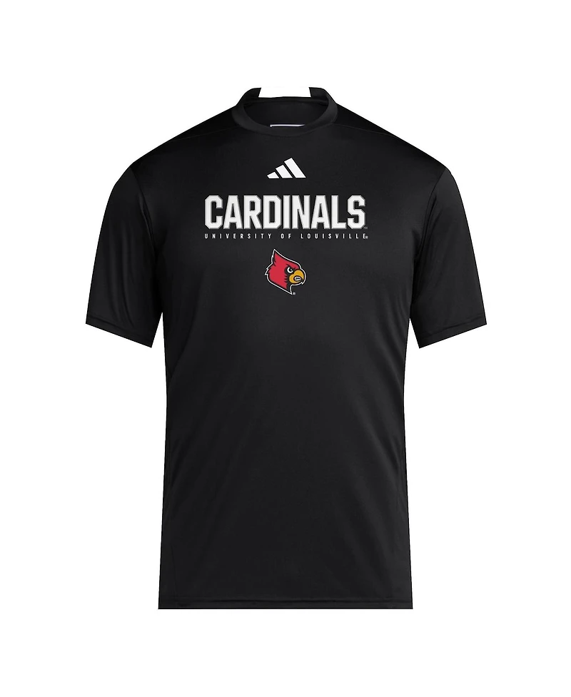 Adidas Men's Black Louisville Cardinals 2025 Training Performance Team T-Shirt