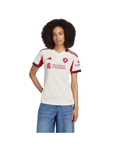 Adidas Women's White Liverpool 2025/26 Away Replica Jersey