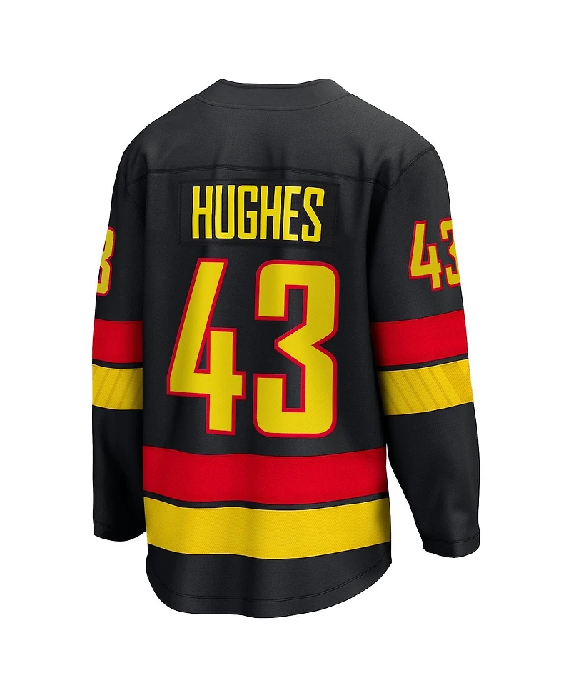 Fanatics Men's Quinn Hughes Black Vancouver Canucks Alternate Breakaway Jersey