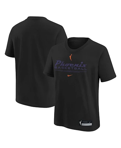 Nike Big Boys and Girls Black Phoenix Mercury Legend Practice Performance T-Shirt