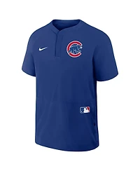 Nike Men's Royal Chicago Cubs Authentic Collection Raglan Short Sleeve Wind Shirt