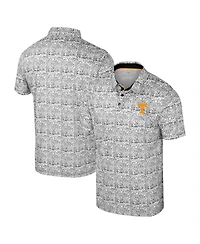 Colosseum Men's Black Tennessee Volunteers It's Time Allover Print Polo Shirt