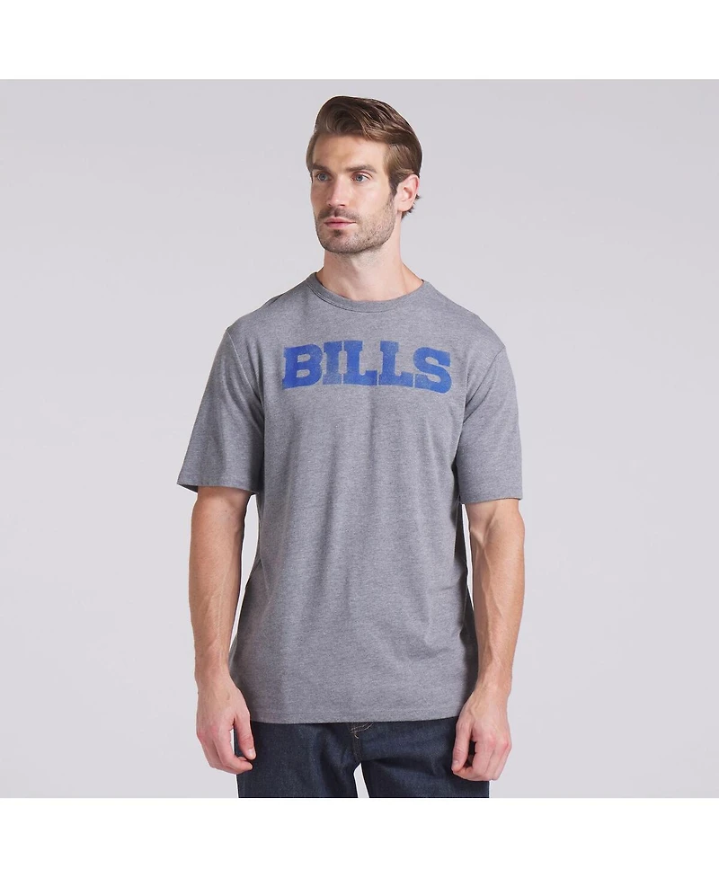 Fanatics Men's Heather Gray Buffalo Bills Pass Rush Tri-Blend T-Shirt