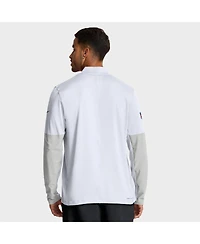 Nike Men's White Kansas City Chiefs Sideline Feel The Pressure Performance Half-Zip Pullover