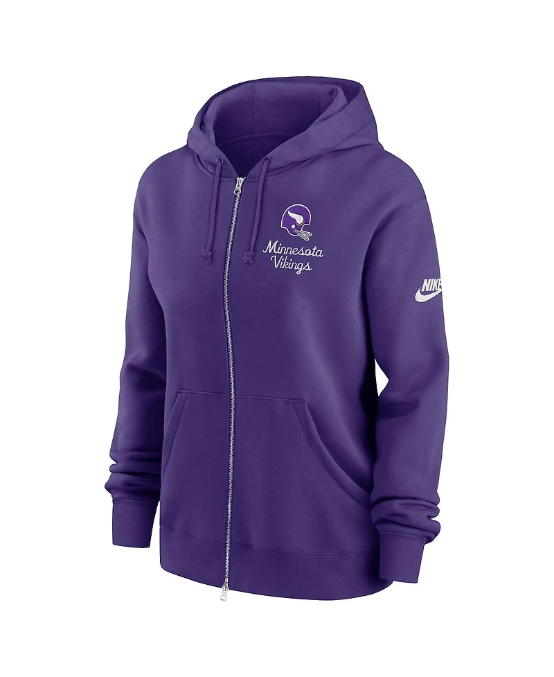Nike Women's Purple Minnesota Vikings Phoenix Rewind Full-Zip Hoodie