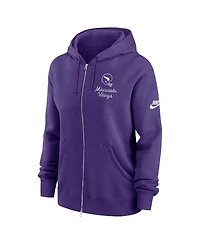 Nike Women's Purple Minnesota Vikings Phoenix Rewind Full-Zip Hoodie