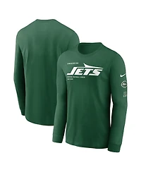 Nike Men's Green New York Jets Play to Win Essential Long Sleeve T-Shirt
