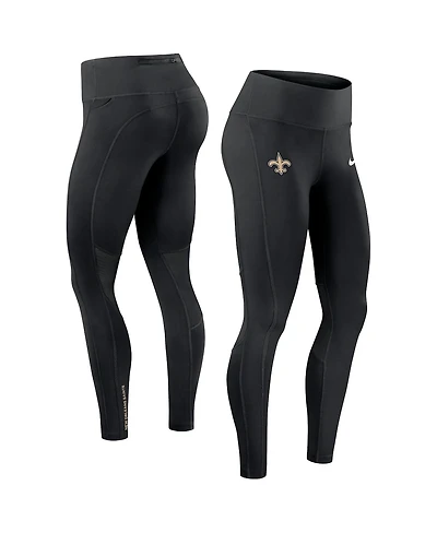Nike Women's Black New Orleans Saints Primetime Epic Fast Performance Leggings