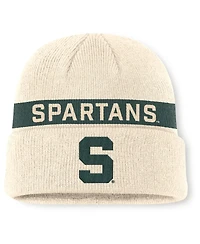 Nike Men's Natural Michigan State Spartans Peak Primetime Utility Cuffed Knit Hat
