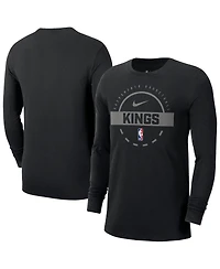 Nike Men's Black Sacramento Kings Authentic Long Sleeve Practice T-Shirt