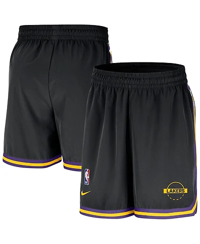 Nike Men's Black Los Angeles Lakers Authentic Practice Dna Woven Performance Shorts