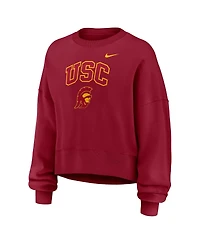 Nike Women's Cardinal Usc Trojans Oversized Phoenix Arch Pullover Sweatshirt