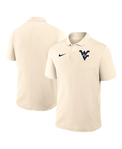 Nike Men's Tan West Virginia Mountaineers Primary Logo Victory Performance Polo Shirt