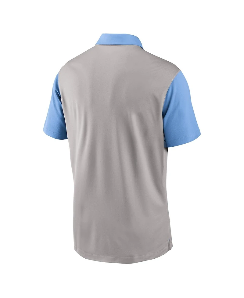 Jordan Men's Gray/Carolina Blue North Carolina Tar Heels Vapor Performance Polo Shirt