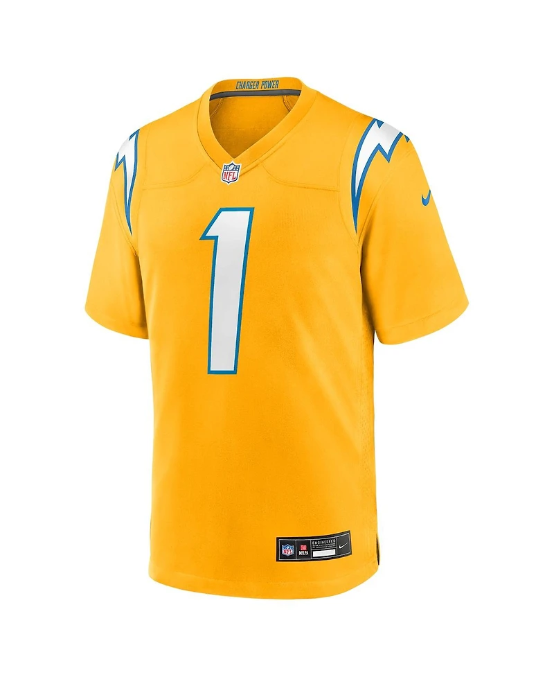 Nike Men's Quentin Johnston Gold Los Angeles Chargers Alternate Charger Power Game Player Jersey