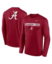 Nike Men's Crimson Alabama Tide Primetime Campus 2-Hit Legend Long Sleeve T-Shirt