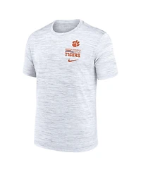Nike Men's White Clemson Tigers Velocity Stacked Performance T-Shirt