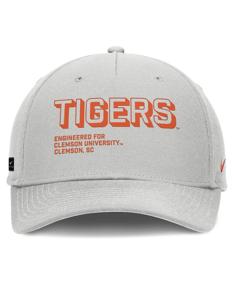 Nike Men's Gray Clemson Tigers 2025 Sideline Dust Pinched Rise Adjustable Hat