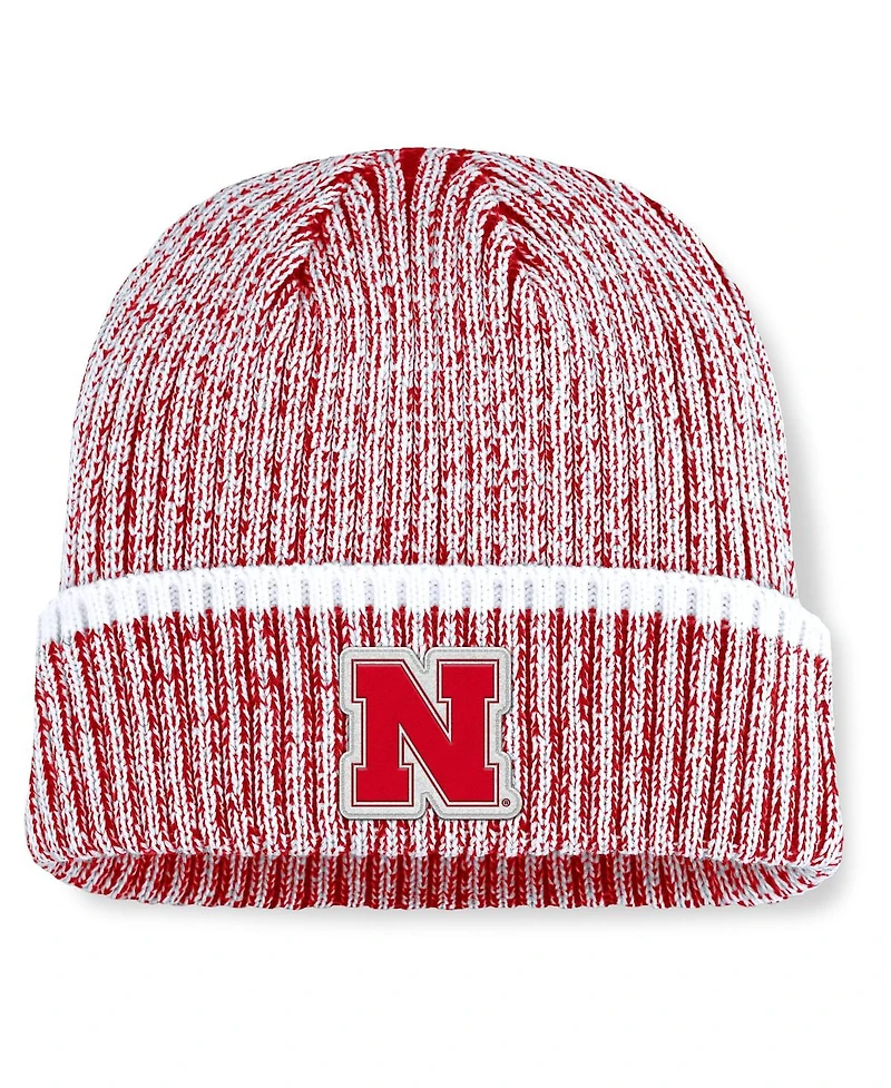 Fanatics Men's Scarlet/White Nebraska Huskers Haze Cuffed Knit Hat