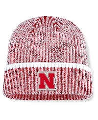 Fanatics Men's Scarlet/White Nebraska Huskers Haze Cuffed Knit Hat