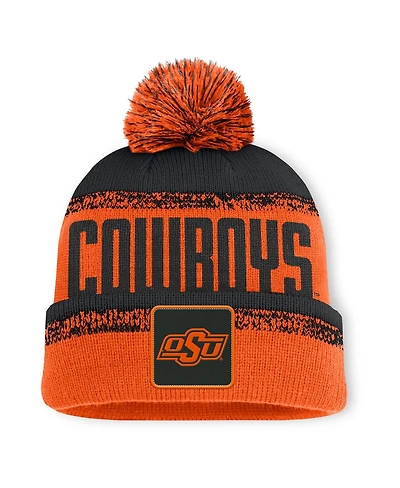 Fanatics Men's Orange/Black Oklahoma State Cowboys Thrive Cuffed with Pom Knit Hat