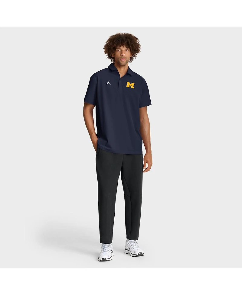 Jordan Men's Navy Michigan Wolverines 2025 Coaches Sideline Polo